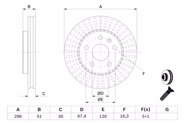 BOSCH Disco freno