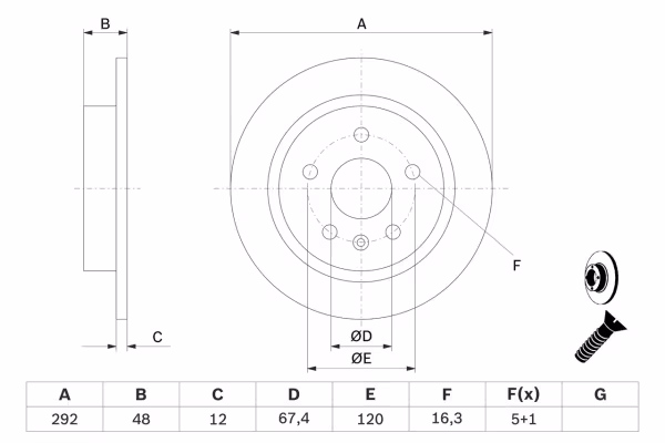 BOSCH Disco freno