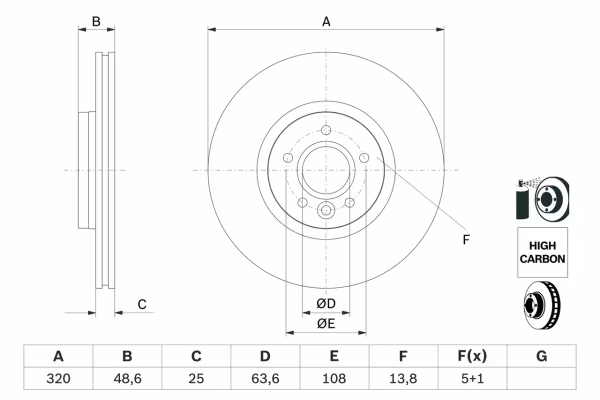 BOSCH Disco freno