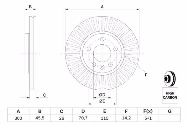 BOSCH Disco freno