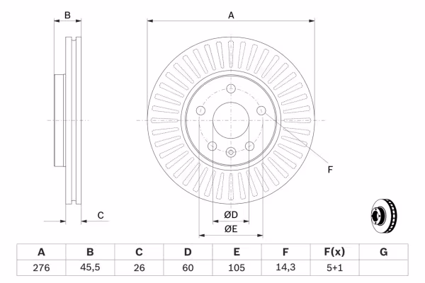 BOSCH Disco freno