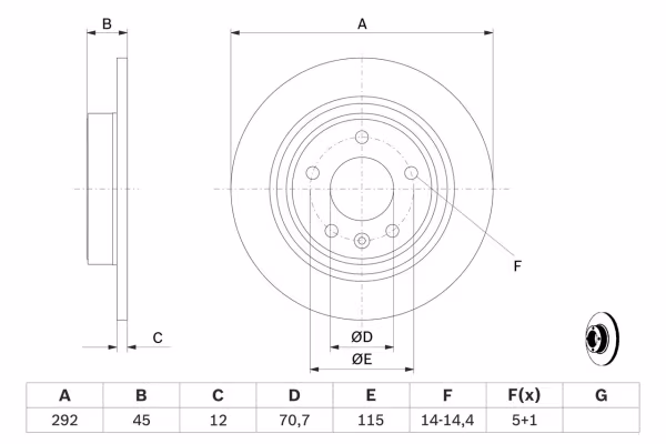 BOSCH Disco freno