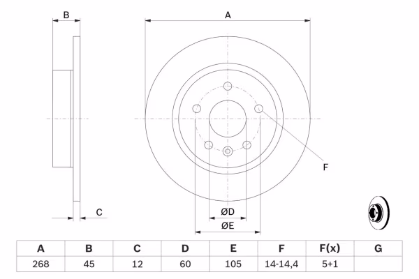 BOSCH Disco freno