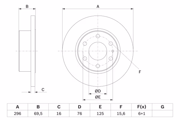 BOSCH Disco freno