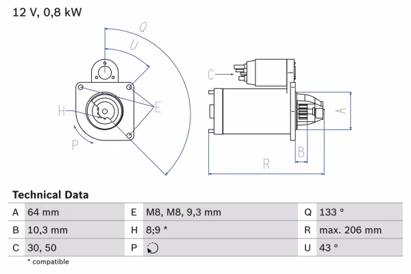 BOSCH Motorino d\'avviamento