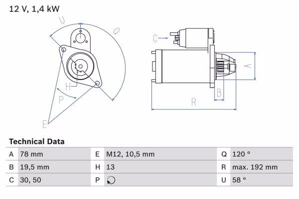 BOSCH Motorino d\'avviamento