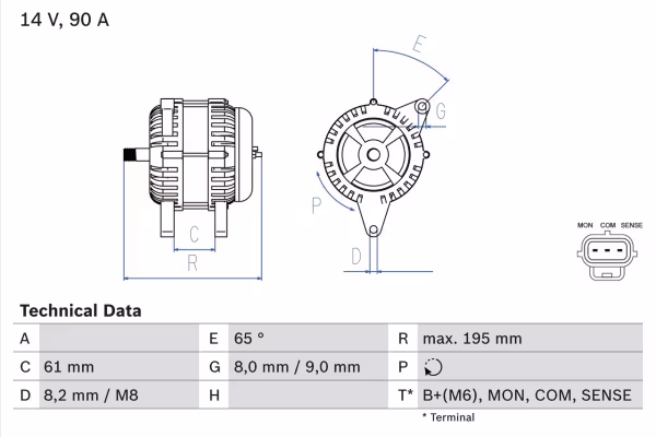 BOSCH Alternatore