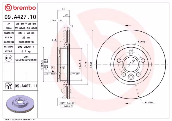 BREMBO Disco freno