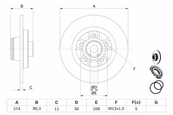 BOSCH Disco freno