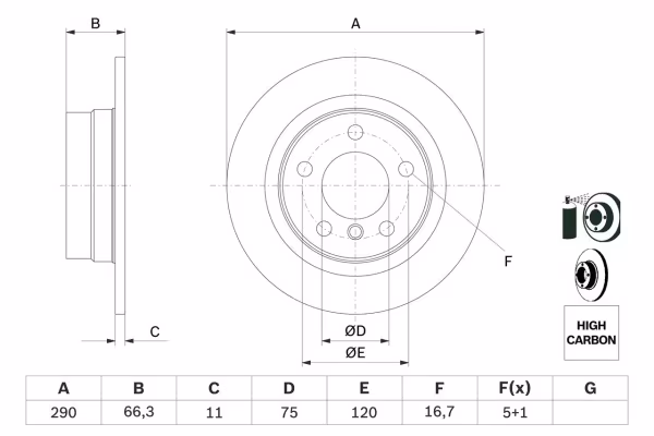 BOSCH Disco freno