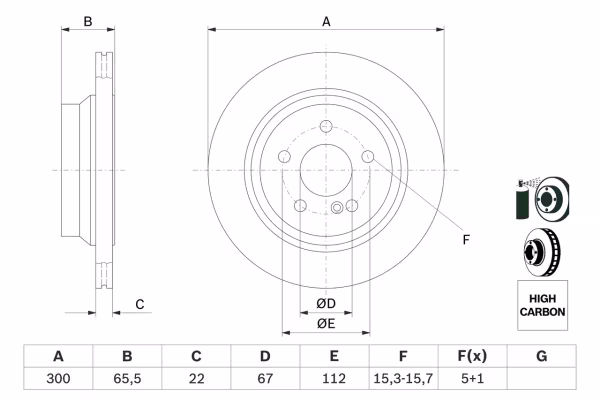 BOSCH Disco freno