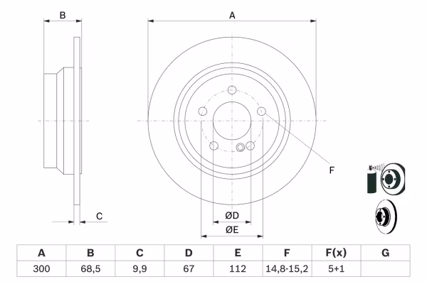 BOSCH Disco freno