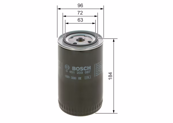 BOSCH Filtro olio