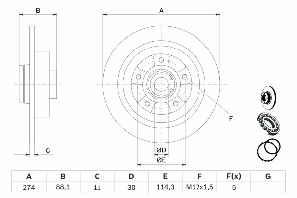 BOSCH Disco freno