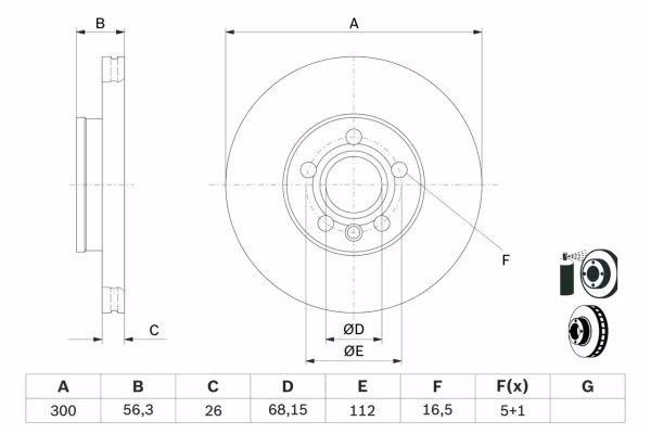 BOSCH Disco freno