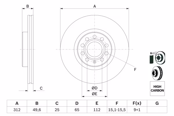 BOSCH Disco freno