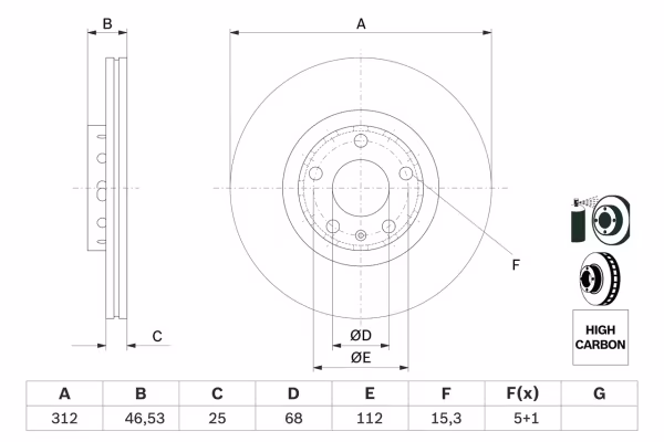 BOSCH Disco freno