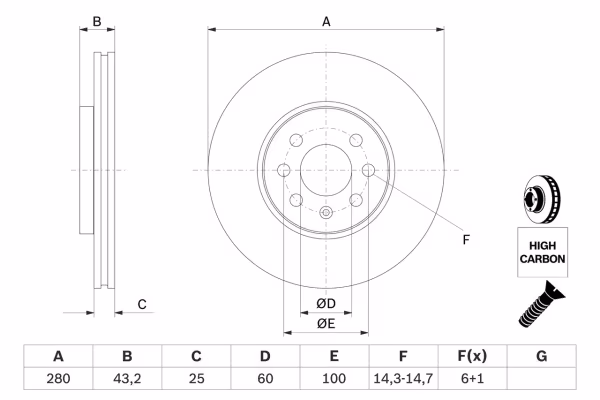 BOSCH Disco freno