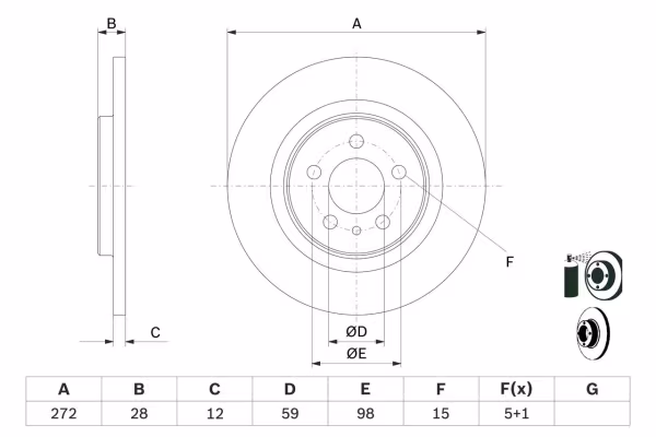 BOSCH Disco freno
