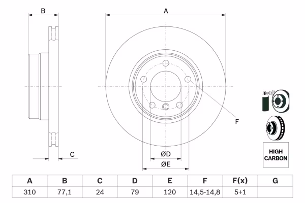 BOSCH Disco freno