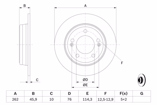 BOSCH Disco freno