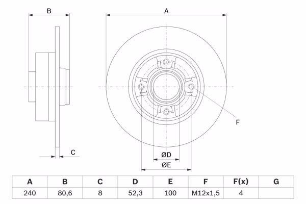 BOSCH Disco freno