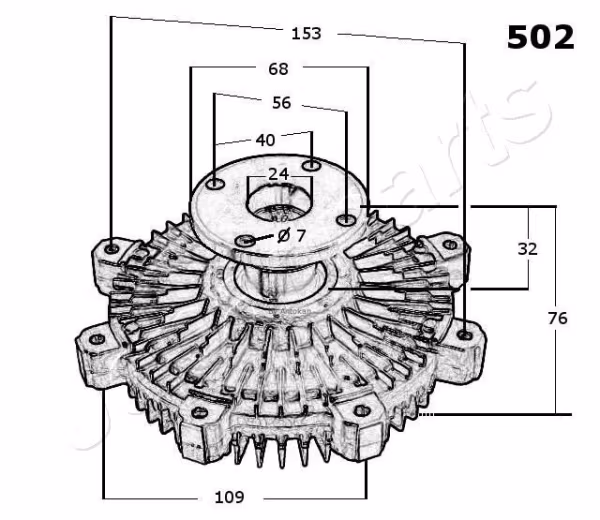 JAPANPARTS Giunto di collegamento, Ventilatore radiatore