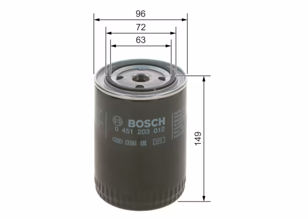 BOSCH Filtro olio