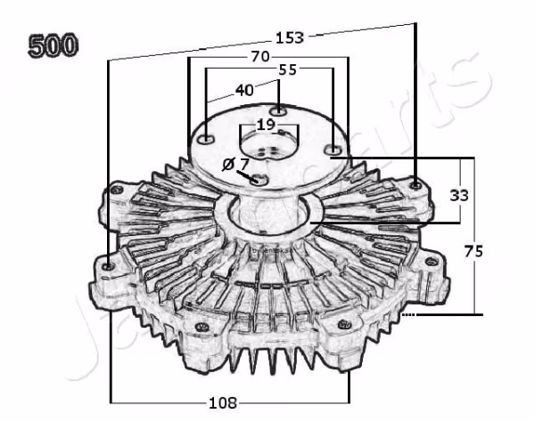 JAPANPARTS Giunto di collegamento, Ventilatore radiatore