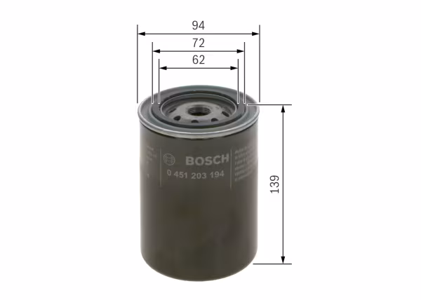 BOSCH Filtro olio