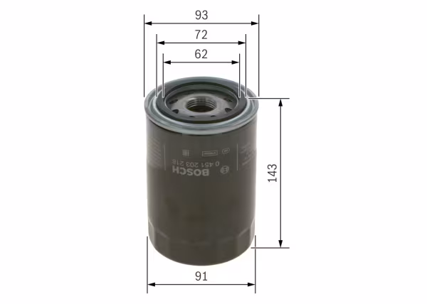 BOSCH Filtro olio