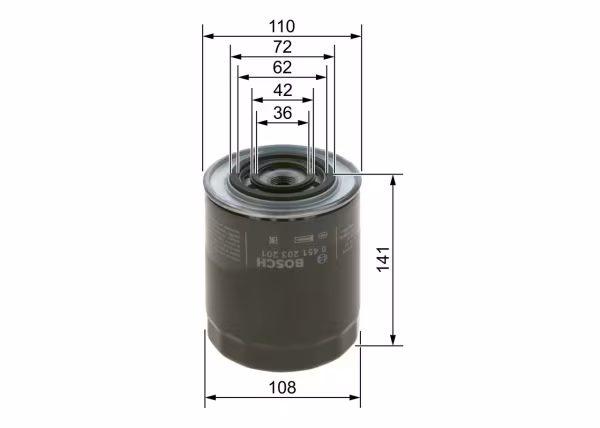 BOSCH Filtro olio