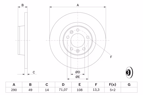 BOSCH Disco freno