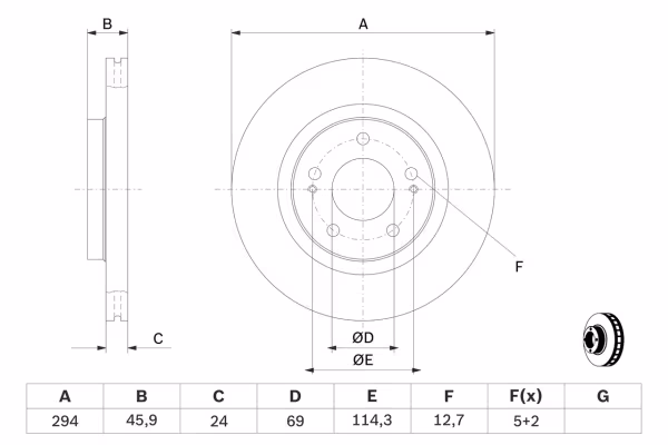 BOSCH Disco freno