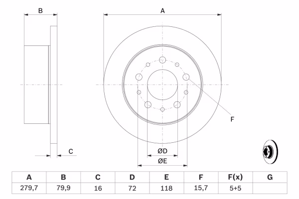 BOSCH Disco freno