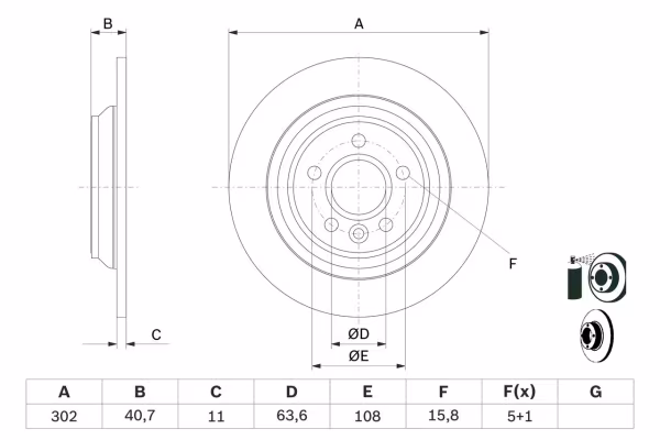 BOSCH Disco freno