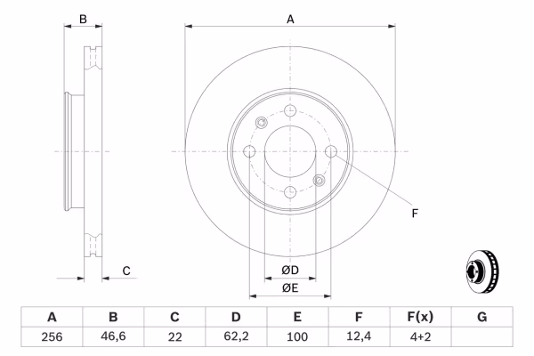 BOSCH Disco freno