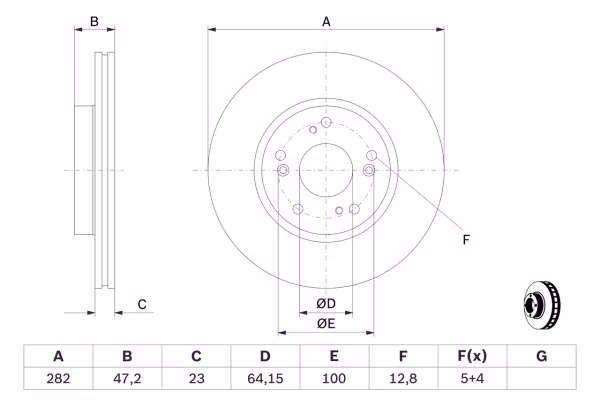 BOSCH Disco freno