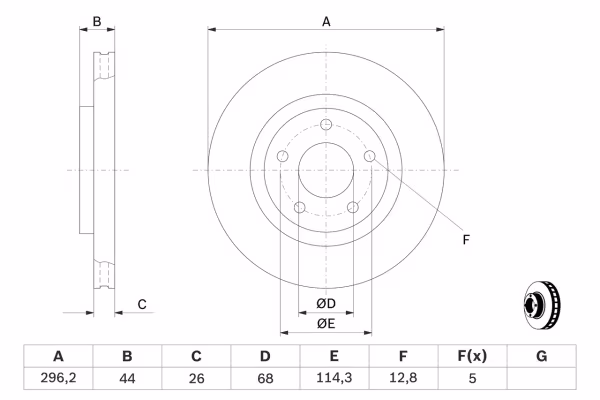 BOSCH Disco freno