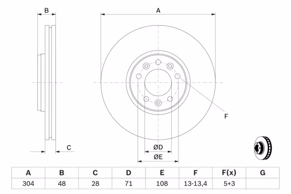 BOSCH Disco freno