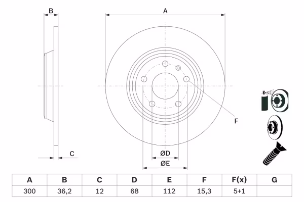 BOSCH Disco freno