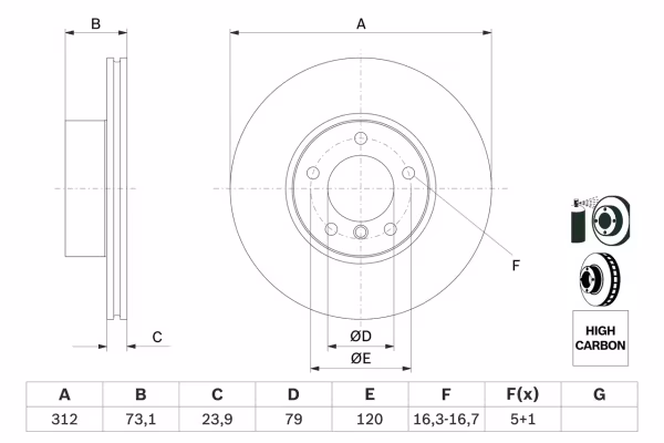 BOSCH Disco freno