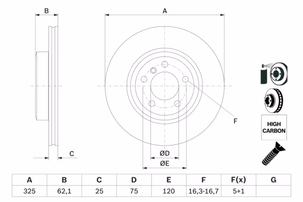 BOSCH Disco freno