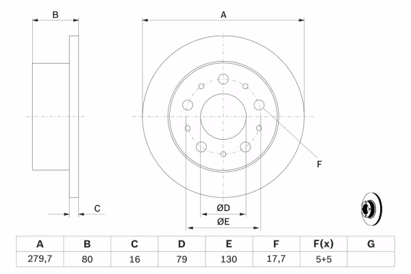 BOSCH Disco freno