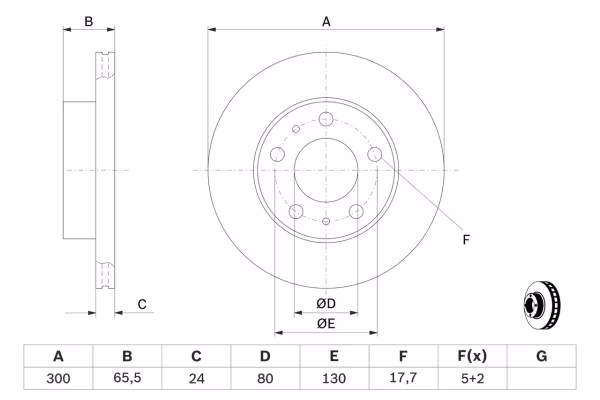 BOSCH Disco freno