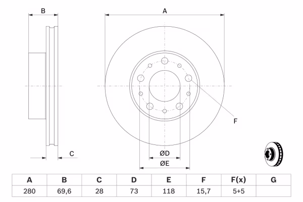 BOSCH Disco freno