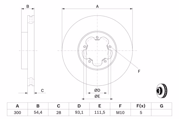 BOSCH Disco freno