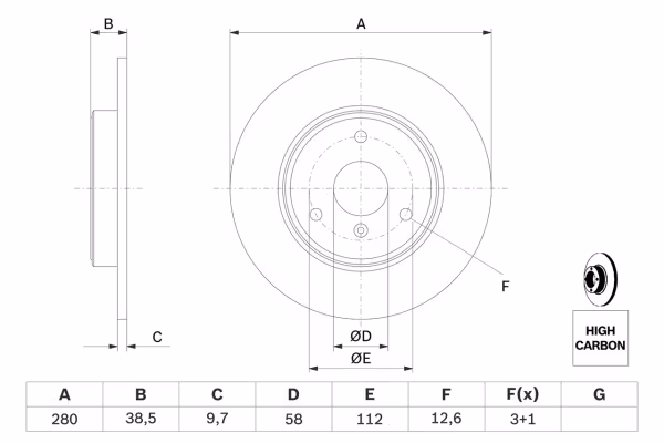 BOSCH Disco freno