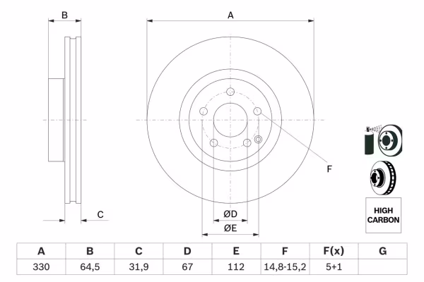 BOSCH Disco freno