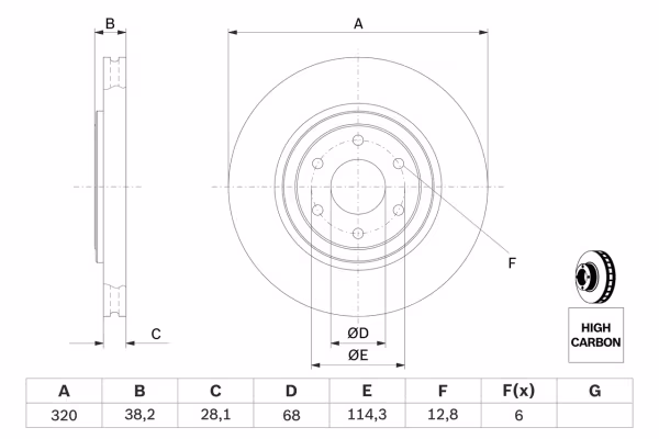 BOSCH Disco freno